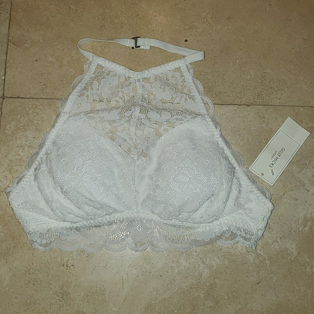 NWT Gilly Hicks Lace High-Neck Bralette